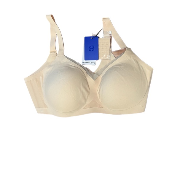 NWT Honeylove Crossover Bra 1X NudeSupportive Smoothing Shapewear Bra